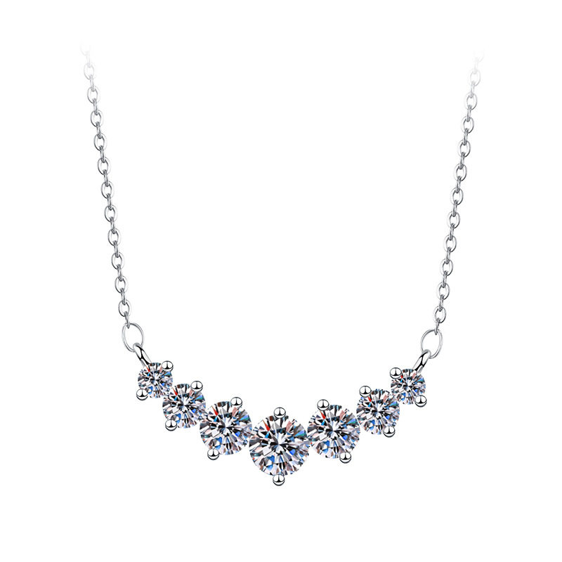 抖音直播同款项链气质v形排钻女生高级感项饰女小众晚宴款配饰品