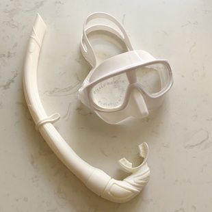 自由潜水面镜 大神款浮潜湿式呼吸管透明潜水镜专业潜水装备面镜