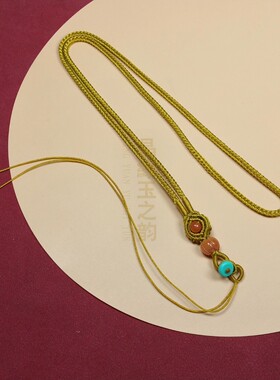 珠宝玉石黄金吊坠挂绳晶缘玉之韵原创GS-307简约绳艺款高档项链绳