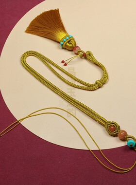 珠宝玉石黄金吊坠挂绳晶缘玉之韵原创GS-308国风绳艺款高档项链绳