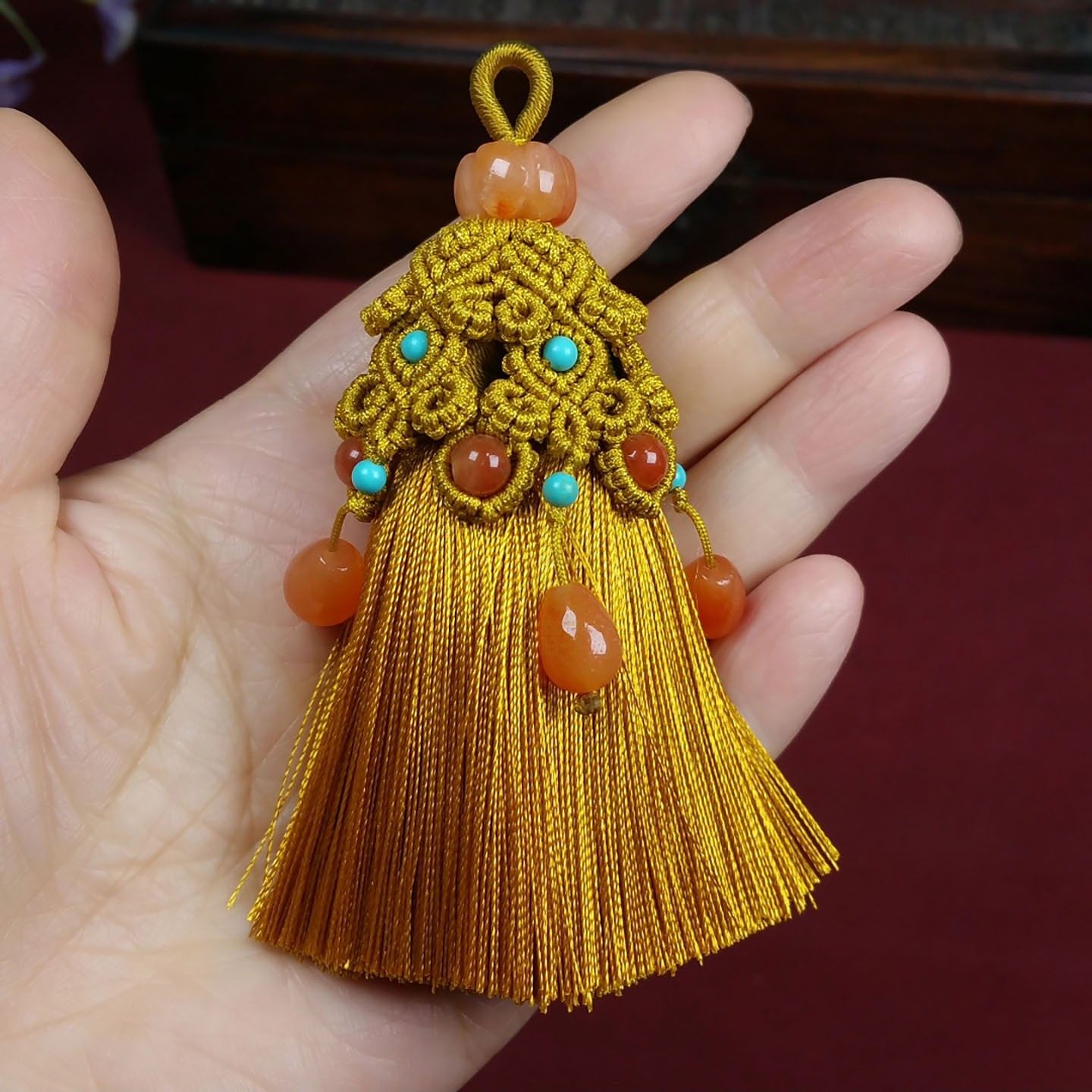 晶缘玉之韵原创LS122《福运连连》手持车包挂钥匙扣用防脱丝流苏,珠宝/钻石/翡翠,手饰,淘宝优惠券,粉丝福利购,淘宝优惠卷