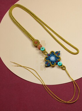 珠宝玉石黄金吊坠挂绳晶缘玉之韵原创GS-305国风绳艺款高档项链绳