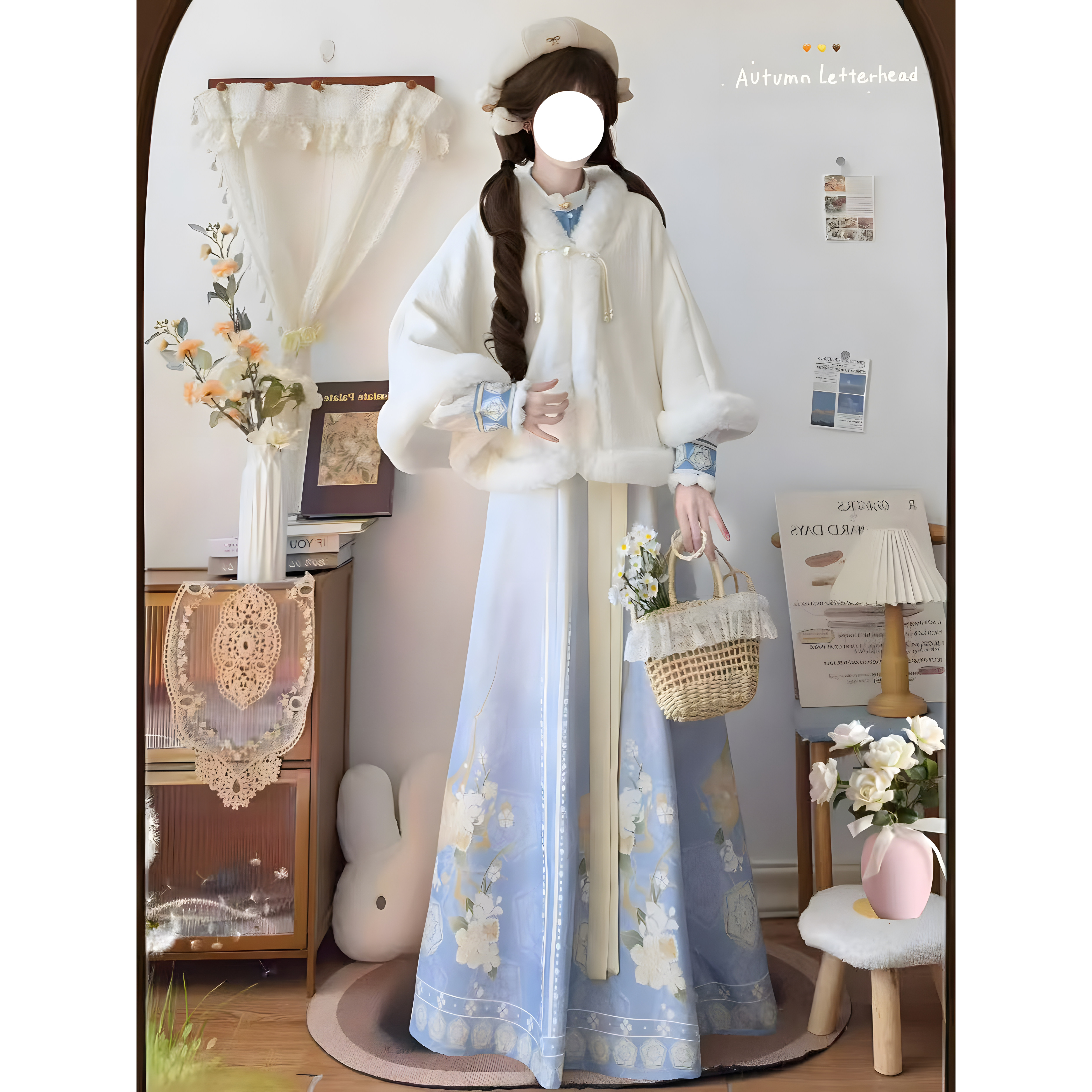 2025新款汉服女新中式日常古装中国风斗篷立领汉元素秋冬长袖套装,女装/女士精品,汉服套装,淘宝优惠券,粉丝福利购,淘宝优惠卷