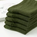 10 пар военных зеленых носков, хлопчатобумажных носков средней трубы, утолщенные мужские длинные трубки, большие размеры, строительная площадка среднего и пожилых людей, дешевые уличные носки киосков