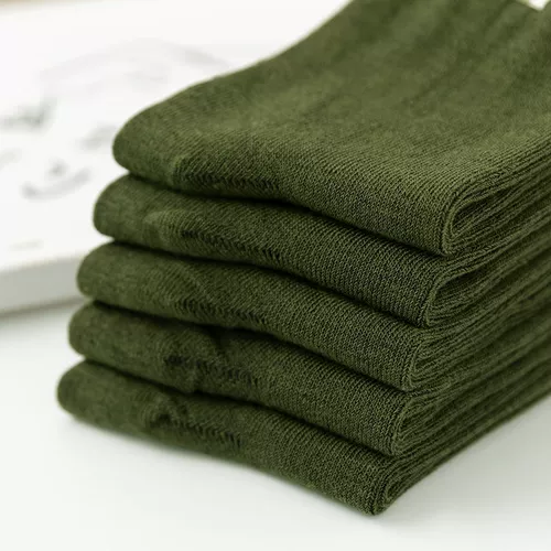 10 пар военных зеленых носков, хлопчатобумажных носков средней трубы, утолщенные мужские длинные трубки, большие размеры, строительная площадка среднего и пожилых людей, дешевые уличные носки киосков