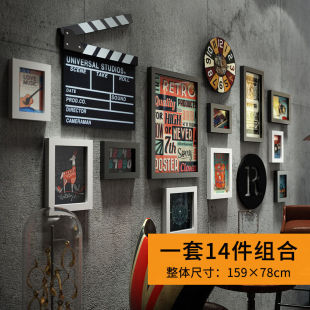 饰画创意烧烤火锅饭店壁画 楼梯工业风咖啡餐厅挂画复古酒吧墙面装