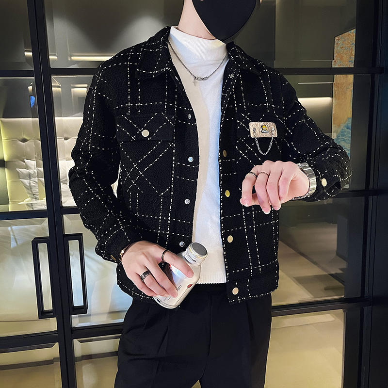 早秋季男士小香风外套2021新款高级感男装秋装夹克春秋款上衣服潮