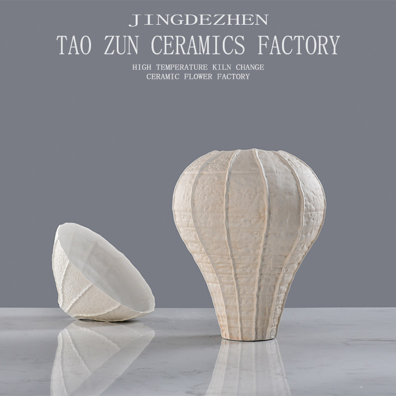 景德镇新中式餐桌干花花瓶摆件玄关客厅电视柜插花陶瓷装饰品,家居饰品,花瓶,淘宝优惠券,粉丝福利购,淘宝优惠卷