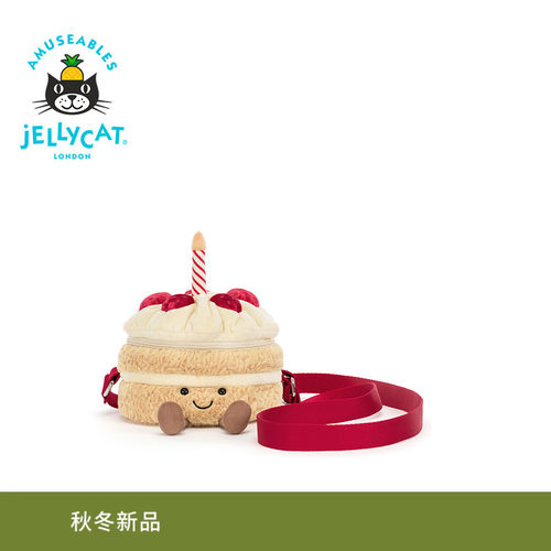英国Jellycat趣味生日蛋糕挎包毛绒玩偶单肩包礼物2026秋冬新品