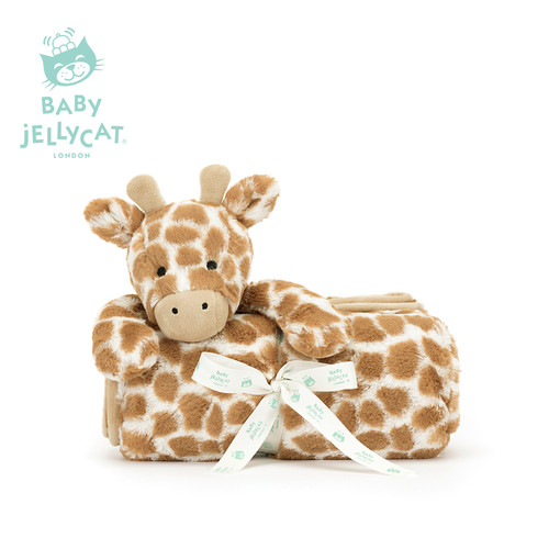 英国Jellycat害羞长颈鹿毯子柔软宝宝安抚毛绒毛毯新生系列