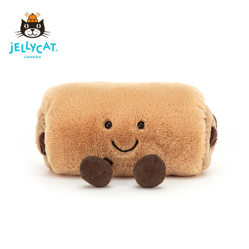 英国Jellycat趣味法式巧克力面包毛绒玩具安抚玩偶公仔生日礼物