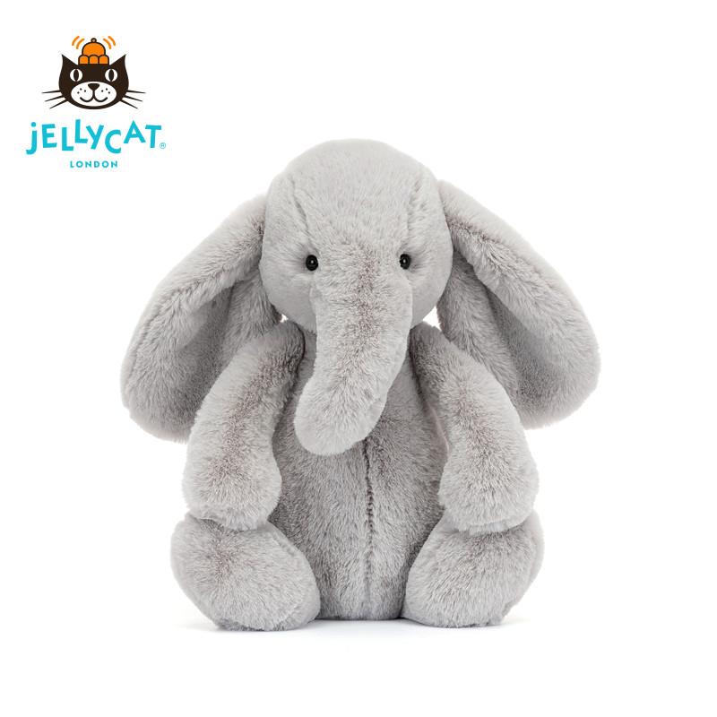 英国Jellycat致臻害羞萨迪俄斯大象毛绒玩具玩偶公仔娃娃生日礼物