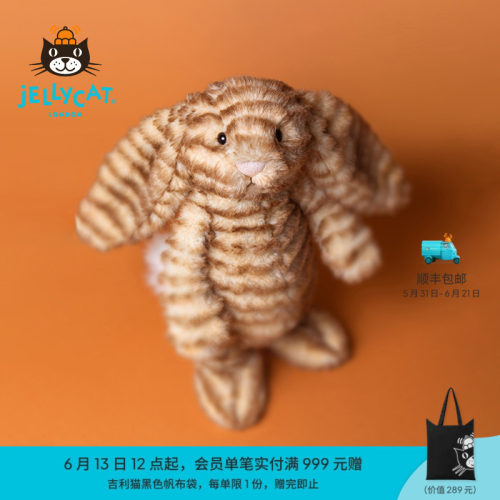 英国Jellycat致臻害羞朱尼珀邦尼兔毛绒玩具兔子玩偶公仔娃娃礼物