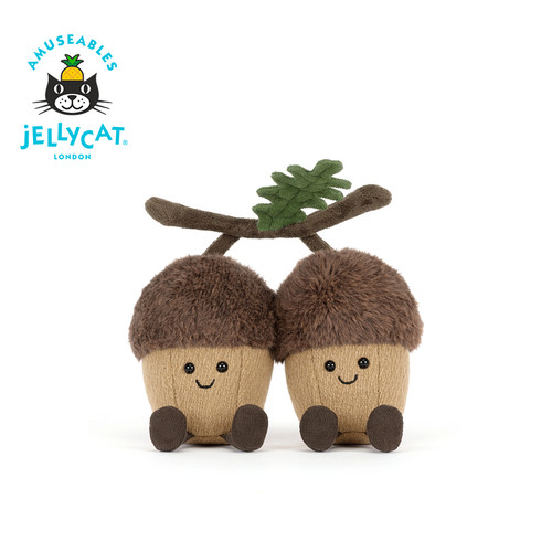英国Jellycat趣味笃笃与突突橡子橡果毛绒玩偶公仔礼物秋冬新品