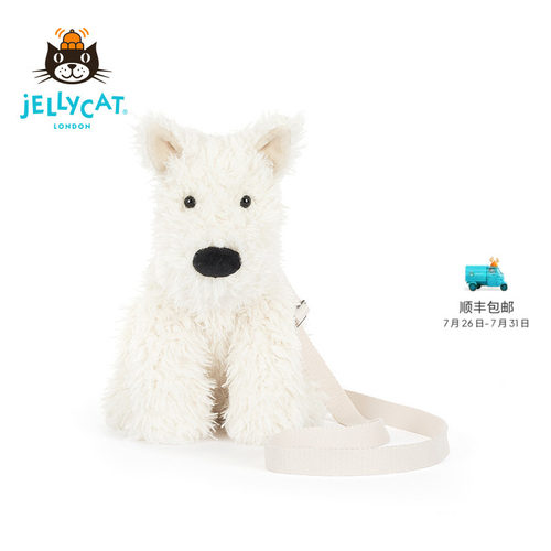 英国Jellycat门罗苏格兰梗挎包毛绒娃娃玩具礼物公仔陪伴玩偶送礼