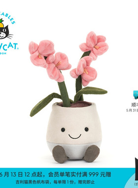 英国Jellycat趣味奥丽莎兰花盆栽毛绒玩具安抚玩偶公仔生日礼物