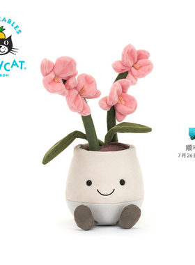 英国Jellycat趣味奥丽莎兰花盆栽毛绒玩具安抚玩偶公仔生日礼物