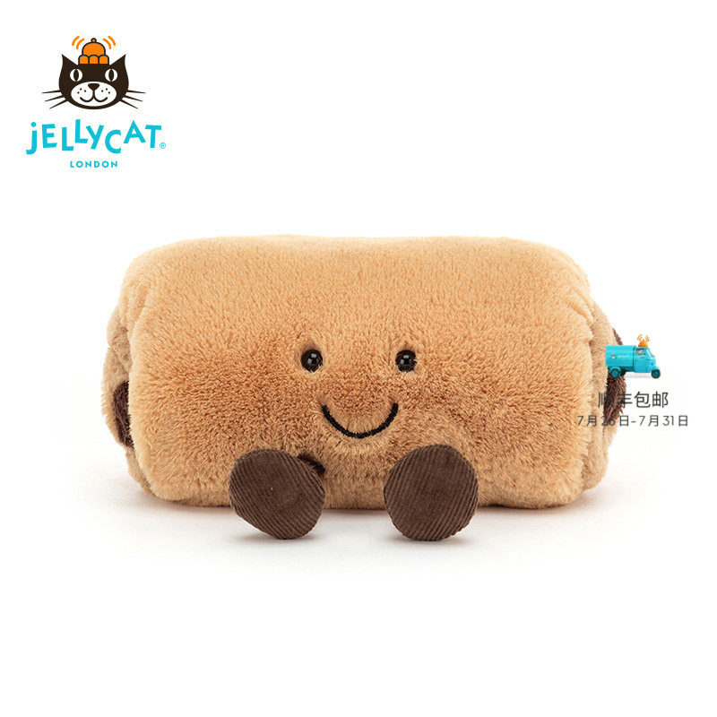 英国Jellycat趣味法式巧克力面包毛绒玩具安抚玩偶公仔生日礼物