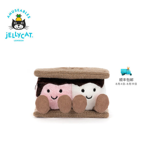 英国Jellycat趣味烤棉花糖饼干毛绒玩偶公仔娃娃礼物2026秋冬新品