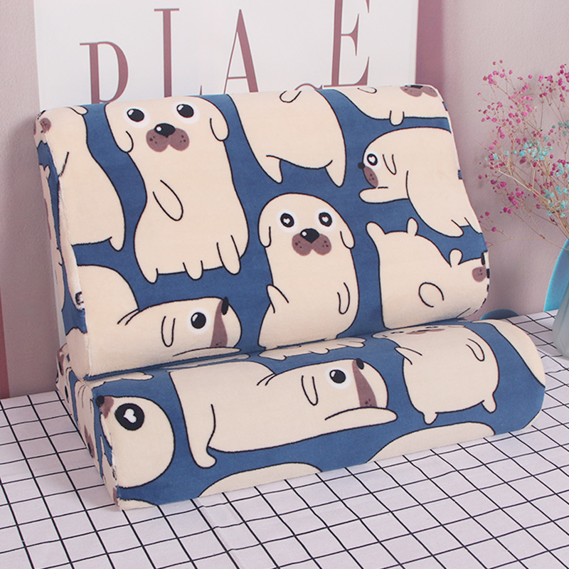 珊瑚绒乳胶枕套秋冬季记忆枕外套