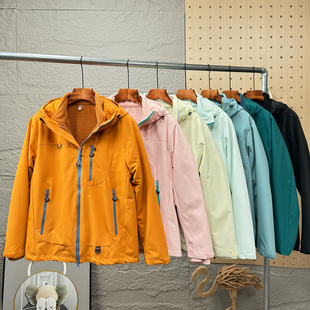 三合一冲锋衣夹克男女户外连帽外套潮 3D立裁 山系机能 防风防水