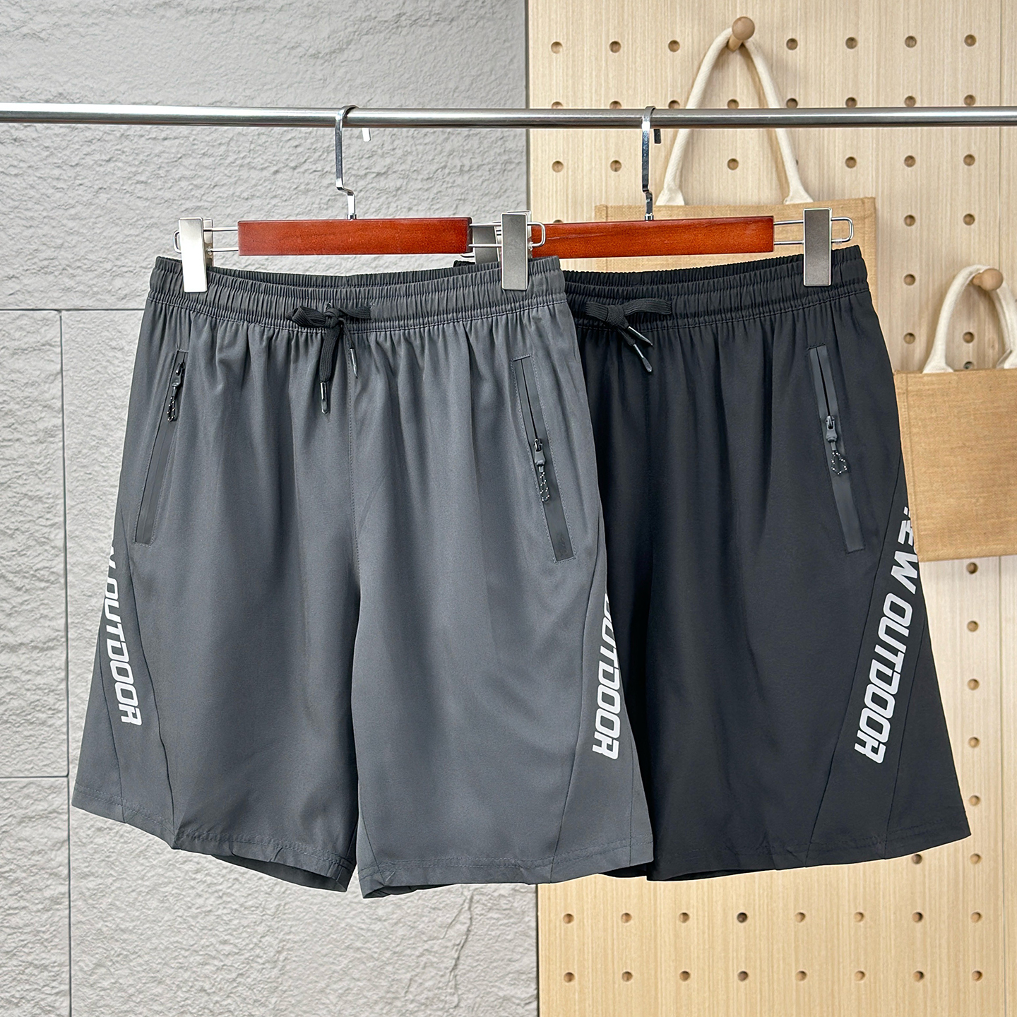 强烈推荐~3M反光条!夏季男士外贸纯色速干透气运动篮球裤短裤潮