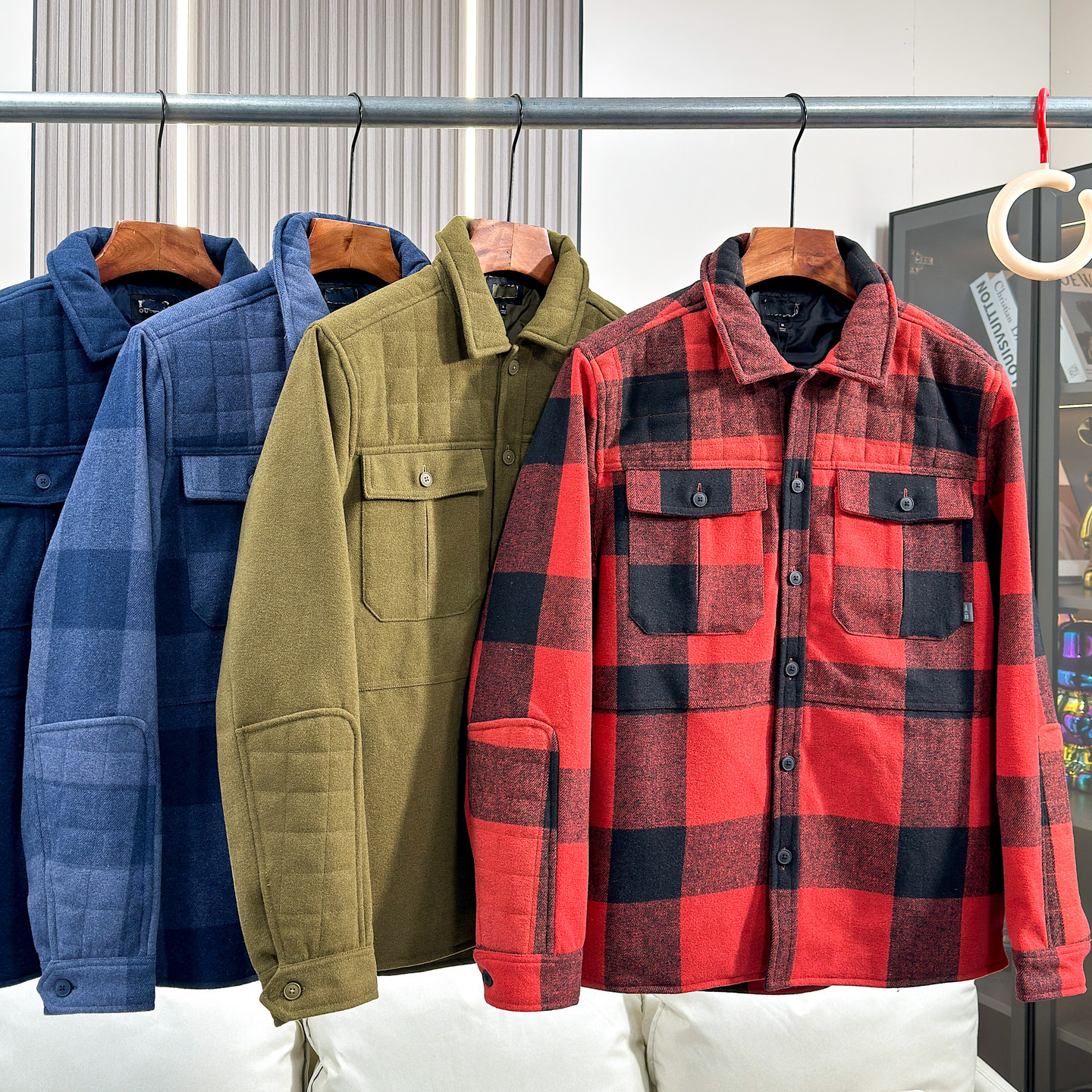 美式尾货羊毛混纺加厚防风保暖秋冬男士休闲复古工装毛呢衬衫夹克,男装,夹克,淘宝优惠券,粉丝福利购,淘宝优惠卷