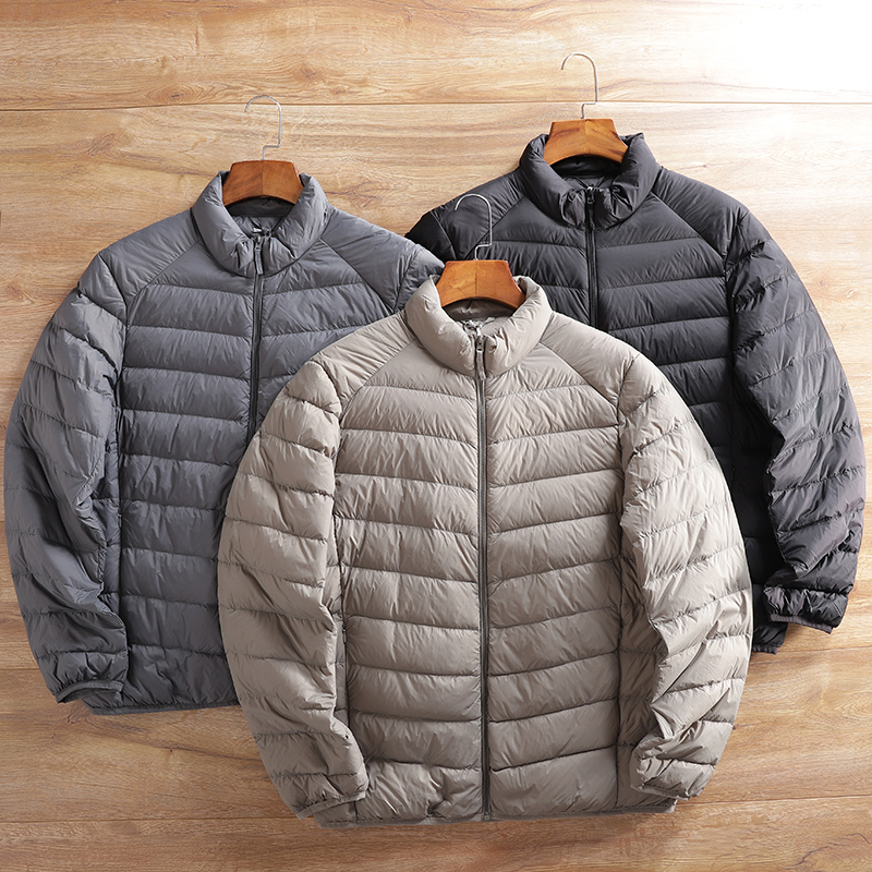 90白鸭绒轻薄保暖立领羽绒服外套