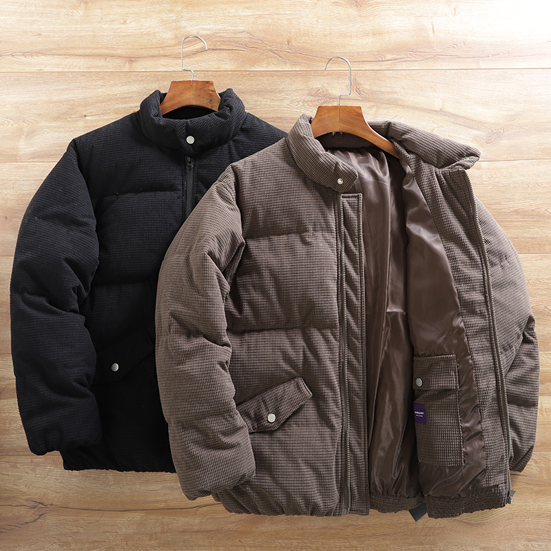 抗寒保暖+华夫格肌理加厚棉衣男