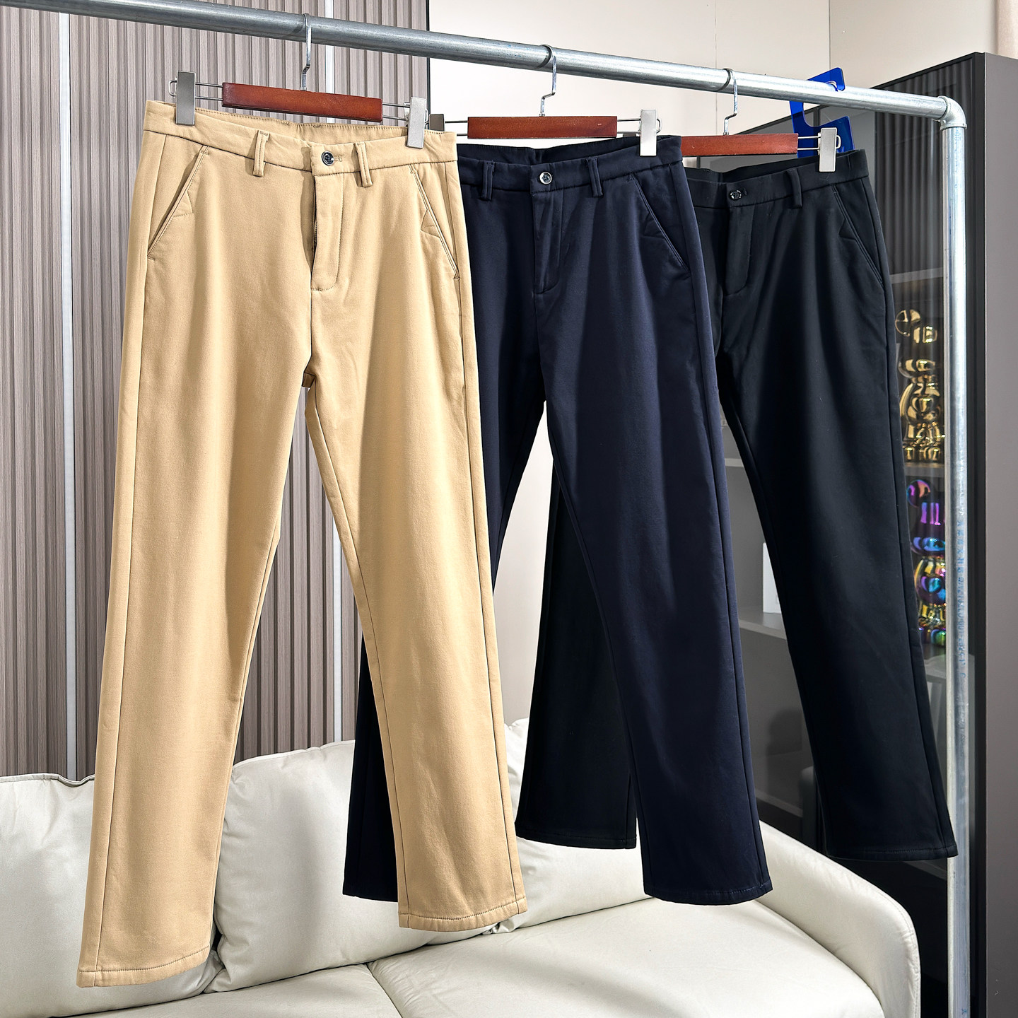 新疆长绒棉+加绒保暖 秋冬男时尚水洗弹力斜纹纱卡百搭商务休闲裤,男装,休闲裤,淘宝优惠券,粉丝福利购,淘宝优惠卷