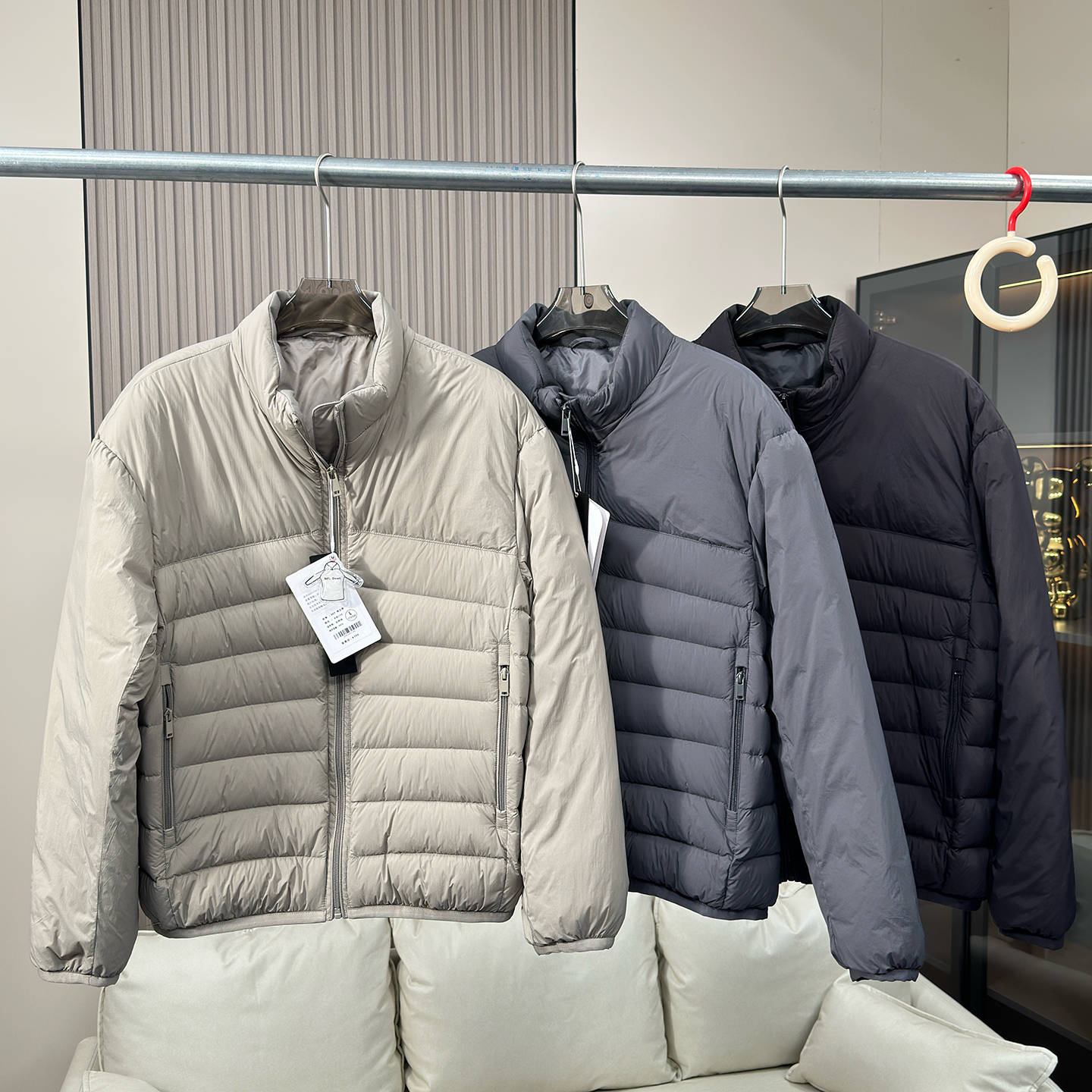 高蓬松90鸭绒防风保暖立领羽绒服