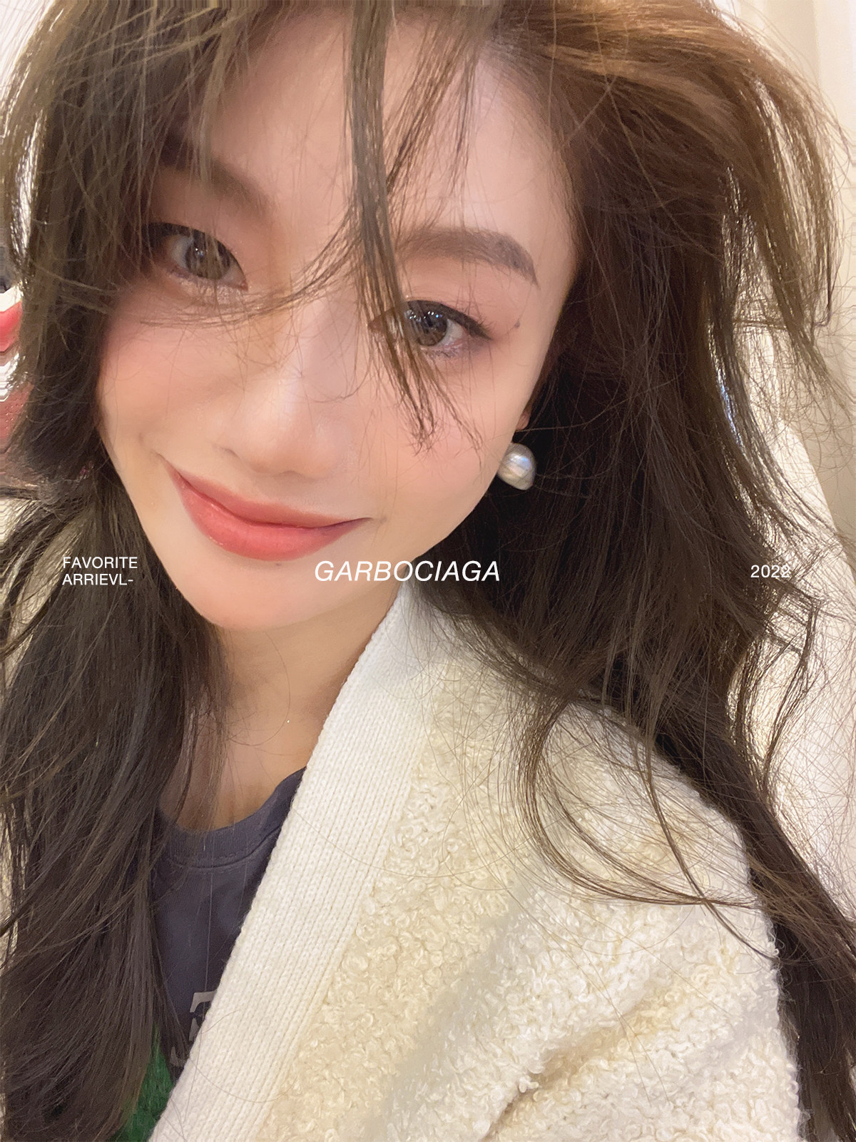 garbociaga龍喜儿 鱼尾巴 洛克珍珠镀金饰品耳环0119