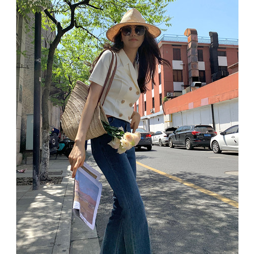 garbociaga小香风马甲西装领