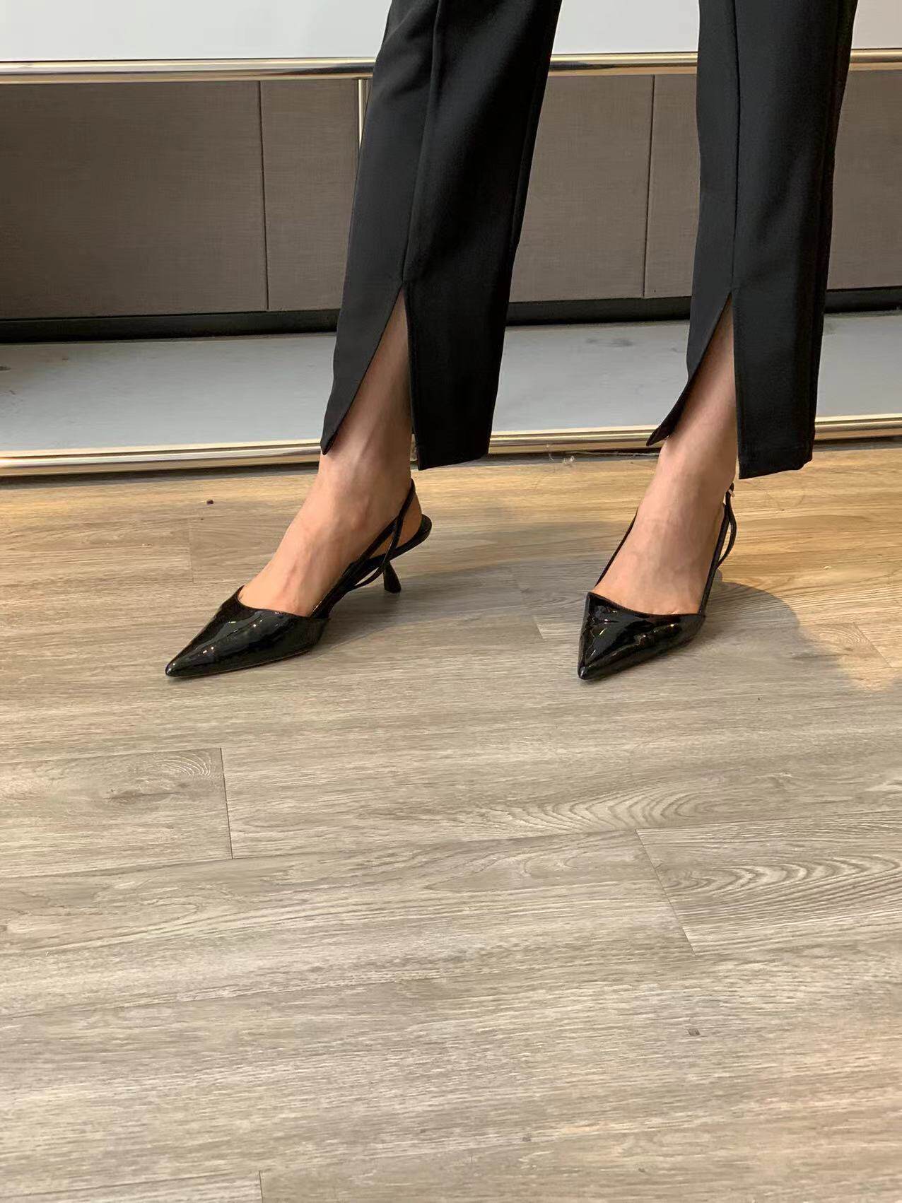 garbociaga龍喜儿 啤酒杯 2022优雅时尚浅口牛皮真皮凉鞋女子4177