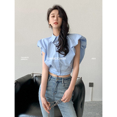 Garbociaga龍喜儿 女2401 超显瘦衬衫 空气层 设计感小众微绉灯笼袖