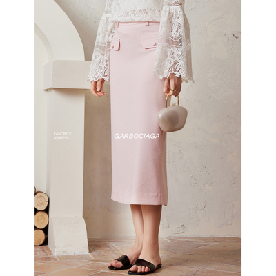 龙喜儿醋酸小香风半身裙