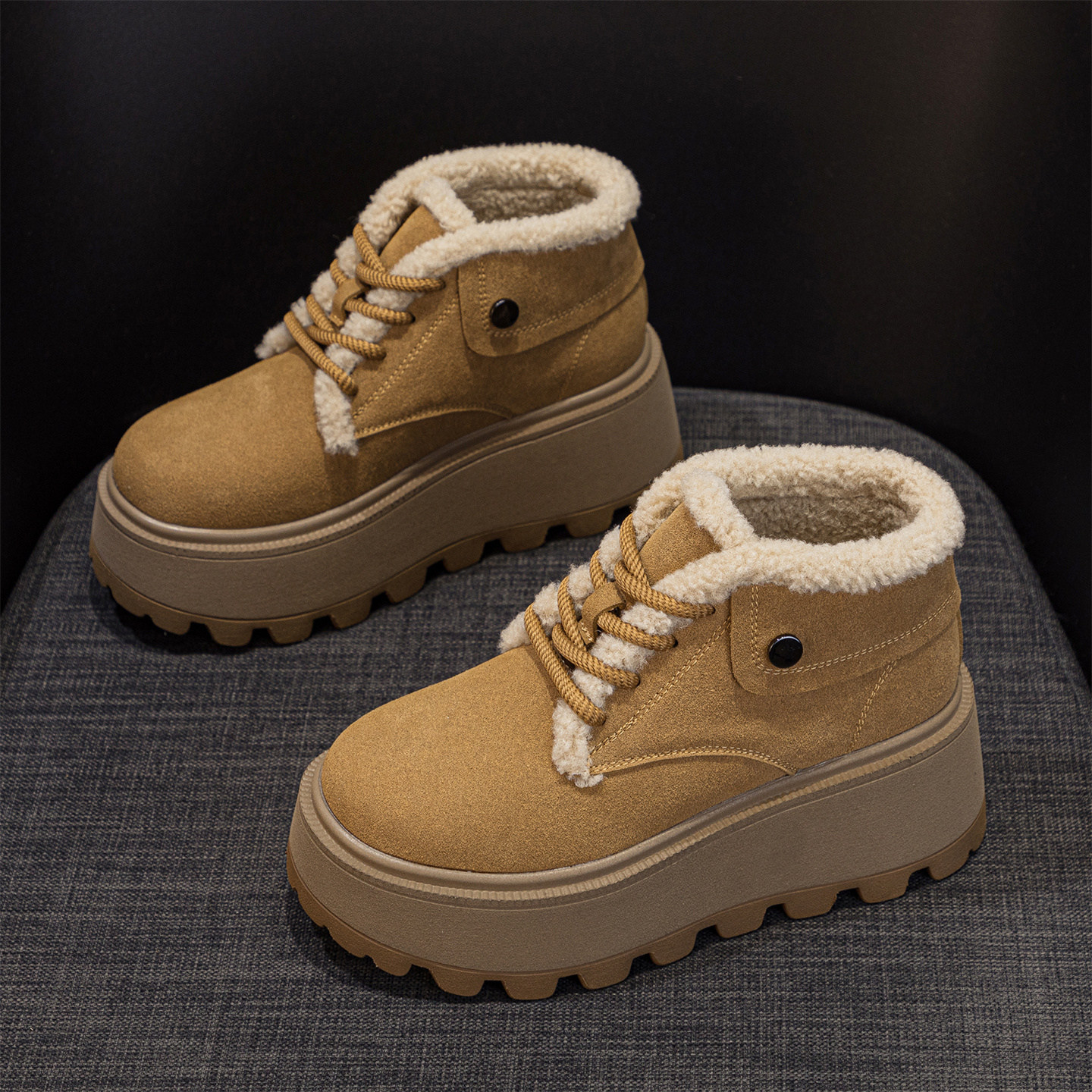 真皮加绒保暖雪地靴女冬季毛毛鞋