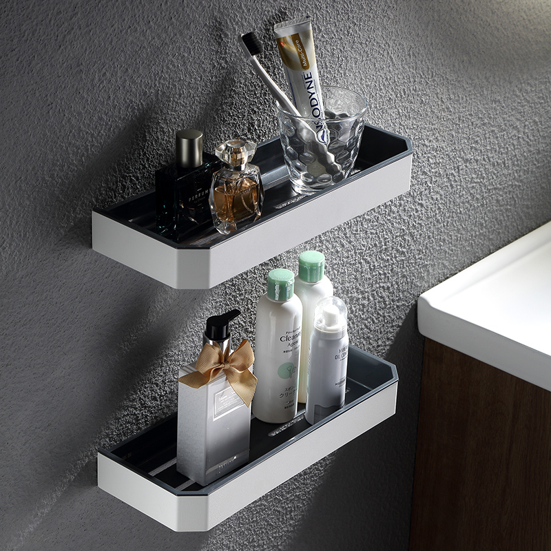 不锈钢免打孔可拆洗浴室置物架