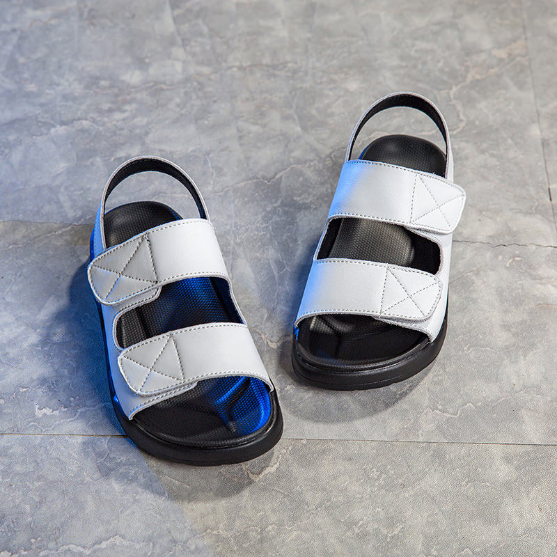 男童凉鞋2025年新款夏季儿童凉鞋宝宝小男孩软底真皮中大童沙滩鞋