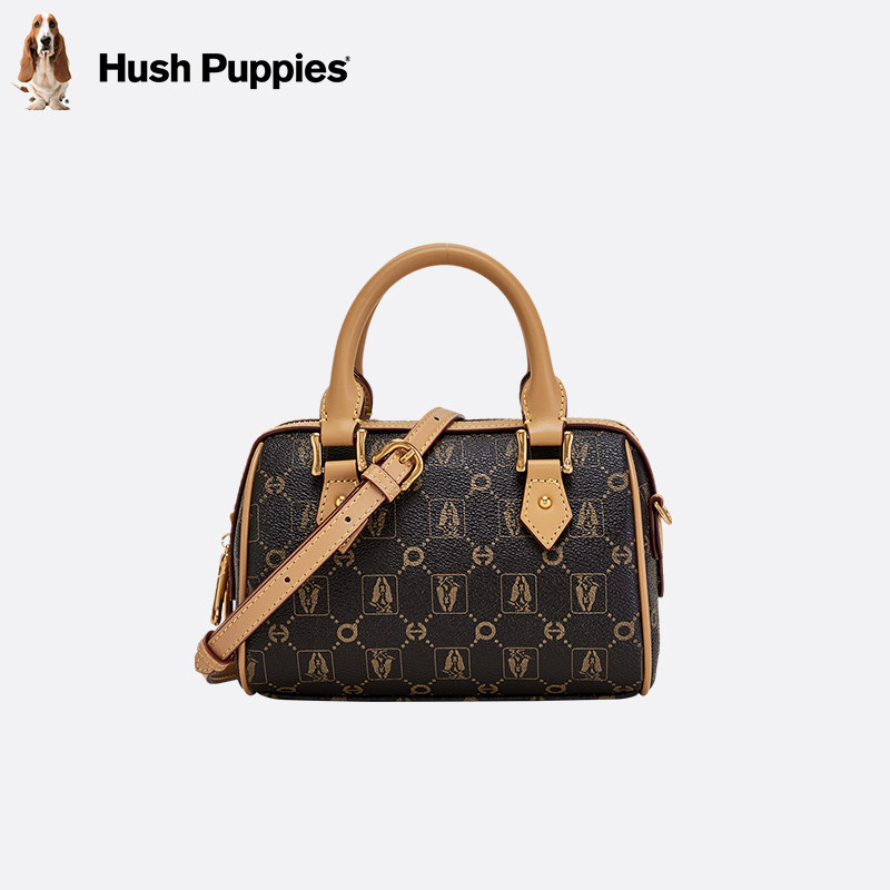 暇步士女包新款时尚老花手提包女单肩斜挎包波士顿枕头包女手拎包