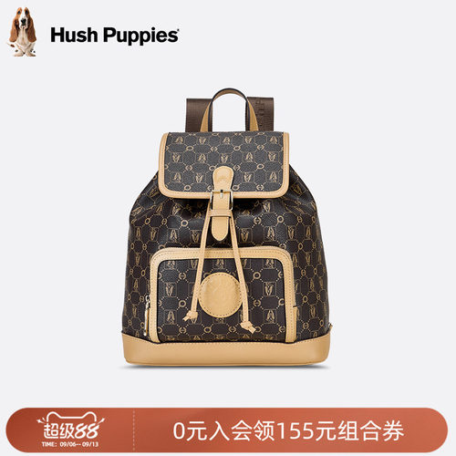 暇步士女包经典复古老花双肩包