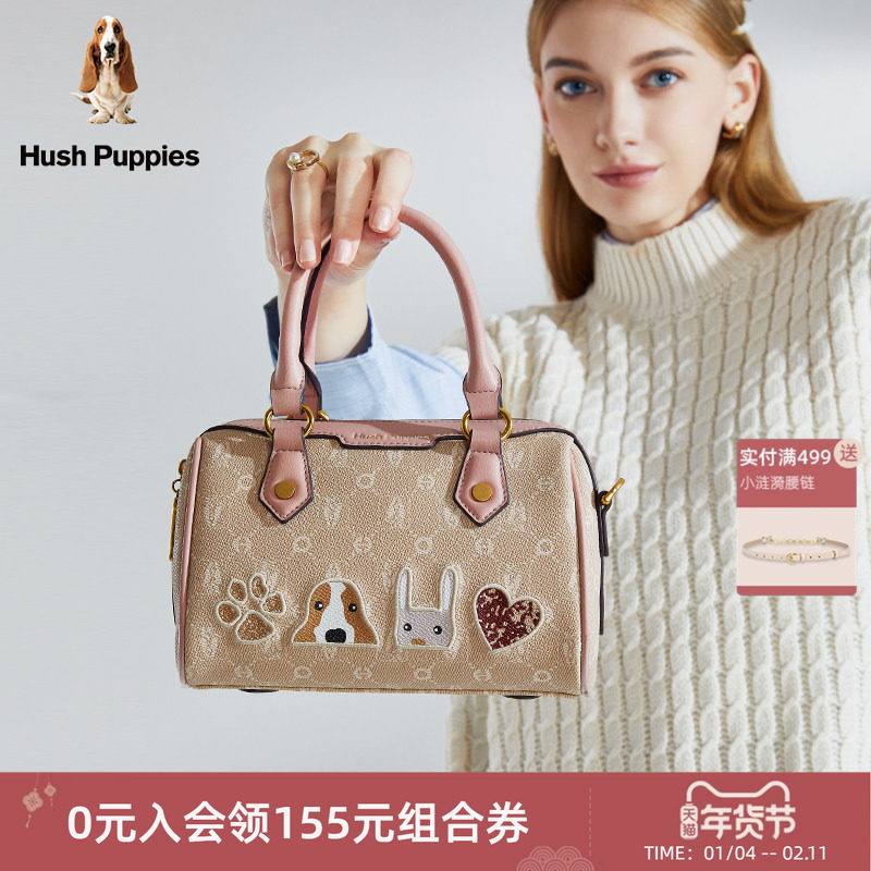 暇步士女包新款大容量手提包时尚可爱波士顿枕头包通勤单肩斜挎包