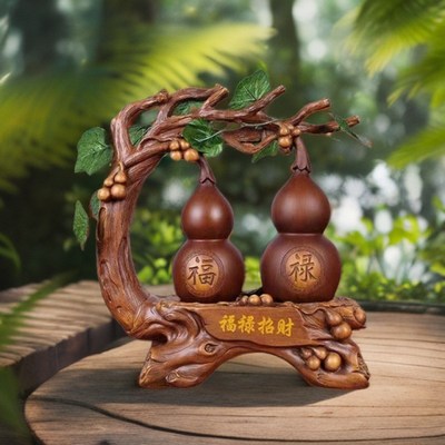 速发旺宅转运福禄葫芦摆件招财纳福办公室办公桌酒柜电视柜便宜摆