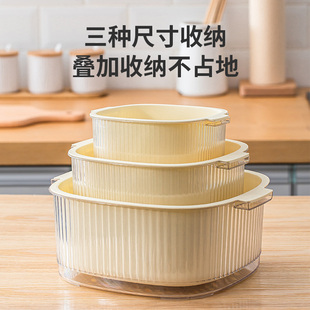 加厚双层水槽果蔬洗菜筐淘米盆篓 速发厨房洗菜盆沥水篮级家用新款