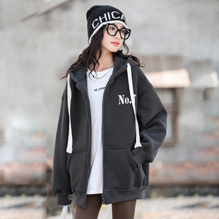 女大童外套秋冬2026新款初中生开衫卫衣青少年女孩韩系穿搭上衣潮