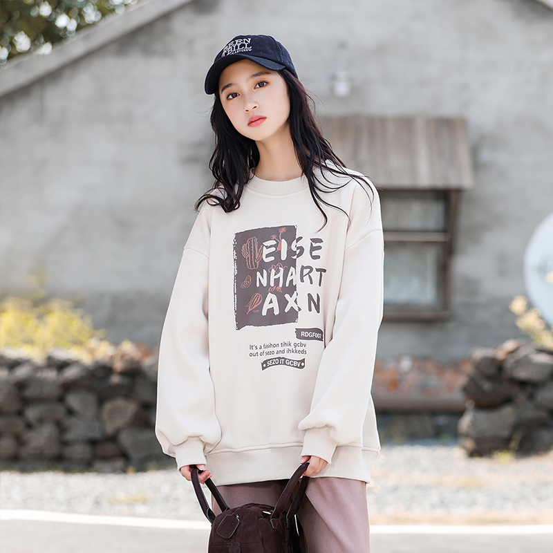 女童冬装2024新款洋气保暖卫衣