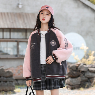 女大童外套秋冬装2026新款洋气初中生女孩加厚夹棉开衫棒球服上衣