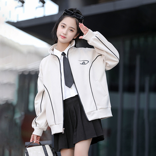 大女童2026新款春装外套洋气初中生女孩儿童春秋休闲夹克青少年潮