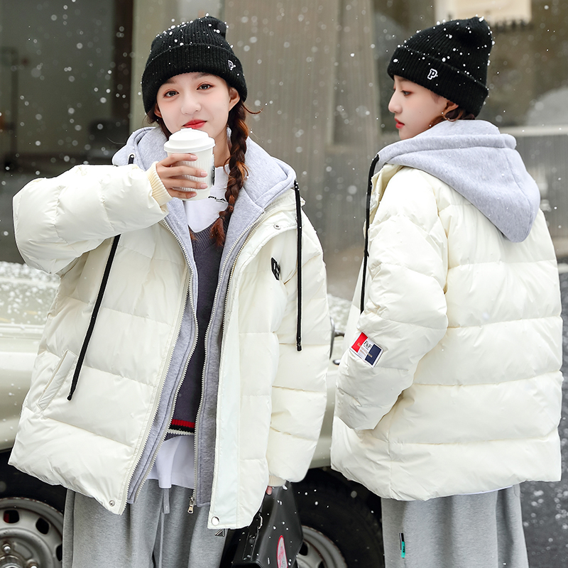 女童羽绒服2024新款假两件外套