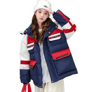 女大童羽绒服2026年冬装新款初中生女孩加厚中长款外套15岁青少年